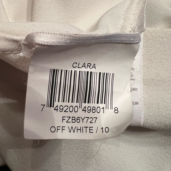 BCBG MAXAZRIA Off White dress midi dress Sz10 - Picture 13 of 14